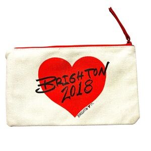 Brighton 2018 Red Heart Shopping Girls Canvas Pouch